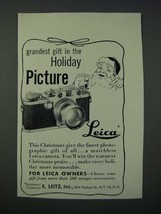 1949 Leica Camera Ad - Grandest Gift in the Holiday Picture - £14.72 GBP