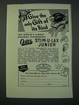 1949 Oster Stim-u-lax Junior Massage Instrument Ad - Only Gift Of Its Kind - £14.87 GBP