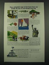 1964 New York State Tourism Ad - Double the Fun of Your World's Fair Trip - £14.48 GBP