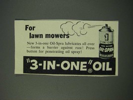 1954 3-in-One Oil-Spra Ad - For Lawn Mowers - $18.49