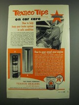 1954 Texaco Havoline Motor Oil Ad - Tips on Car Care - £14.56 GBP