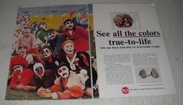 1965 RCA Color Picture Tube Ad - See All the Colors True-to-Life - Clowns - £14.44 GBP
