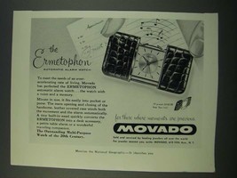1956 Movado Ermethopon Alarm Watch Ad - $18.49