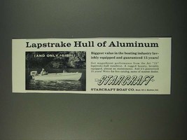 1960 Starcraft Boat Ad - Lapstrake Hull of Aluminum - $18.49