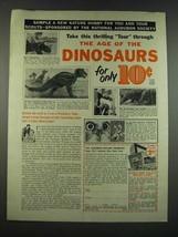 1960 The Audobon Nature Program Ad - The Age of the Dinosaurs - £14.78 GBP