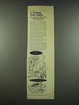 1960 Wrigley&#39;s Spearmint Gum Ad - A Fudge Fun Cake - £14.44 GBP