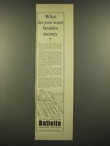 1966 Columbus Laboratories Battelle Memorial Institute Ad - What do You Want - $18.49