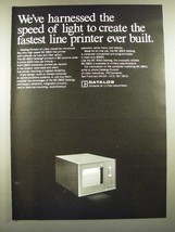 1966 Datalog MC 8800 Line Printer Ad - Harnessed the Speed of Light - £14.52 GBP