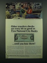 1966 First National City Bank Travelers Checks Ad - Every Bit as Good - £14.57 GBP