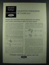 1966 Ford Motor Company Ad - Selective Formation of Radicals - £14.55 GBP