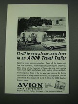 1965 Avion Travel Trailer Ad - Thrill to New Places, New Faces - £14.48 GBP