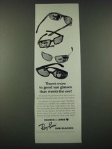 1965 Bausch &amp; Lomb Ray-Ban Sun Glasses Ad - £14.78 GBP