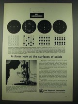 1965 Bell Telephone Laboratories Ad - A Closer Look at the Surfaces of Solids - $18.49