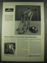 1965 Bell Telephone Laboratories Ad - Aluminum-Polyethylene Structural Laminates - $18.49