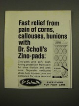 1967 Dr. Scholl&#39;s Zino-Pads Ads - Fast Relief From Pain - £14.78 GBP