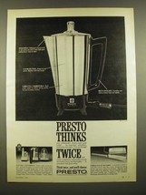 1967 Presto Coffemaker, Electric Toothbrush and Cordless Electric Knife Ad - £14.78 GBP