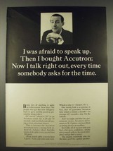 1965 Bulova Accutron Watch Ad - I Was Afraid to Speak Up - £14.46 GBP