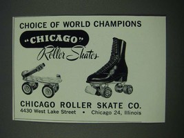 1965 Chicago Roller Skates Ad - Choice of World Champions - £14.53 GBP