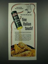1965 Kraft Grated 100% Parmesan Cheese Ad - Pollo alla Parmigiana - $18.49
