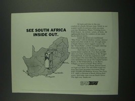 1971 SAR Tours Ad - See South Africa Inside Out - £14.62 GBP
