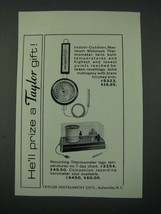 1965 Taylor Ad - Thermometer #5323 and Recording Thermometer #2354 - £14.27 GBP