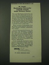 1965 Union Electric Ad - St. Louis&#39; Washington University Expands - £14.53 GBP