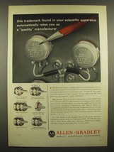 1966 Allen-Bradley Type J Variable Resistors Ad - Rates You As Quality - £14.77 GBP