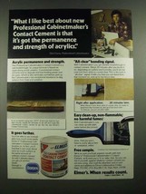 1976 Borden Elmer's Cabinetmaker's Contact Cement Ad - $18.49