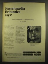 1966 Encyclopaedia Britannica Ad - Einstein - £13.88 GBP