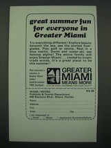 1966 Greater Miami Publicity & Tourist Department Ad - Summer Fun - $18.49