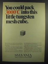 1966 GT&E Sylvania Chemical & Mettallurgical Division Ad - Tungsten Mesh Cube - $18.49