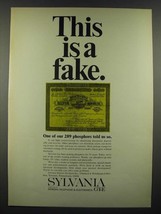 1966 GT&amp;E Sylvania Chemical &amp; Mettallurgical Division Ad - This is a Fake - $18.49