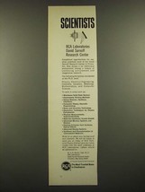1966 RCA Laboratories David Sarnoff Research Center Ad - Scientists - $18.49