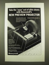 1969 Honeywell Model 620 Preview Projector Ad - Take the Oops Out - £14.64 GBP