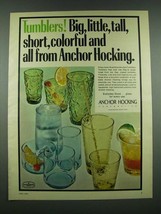 1970 Anchor Hocking Tumblers Ad - Finlandia, Lido and Caprice - £14.52 GBP