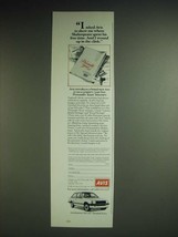 1985 Avis Car Rental Ad - I asked Avis to show me where Shakespeare spent - £14.54 GBP