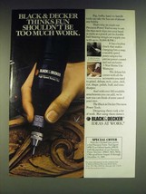 1985 Black & Decker Precision Power High Speed Rotary Tool Ad - £14.53 GBP