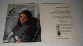 1970 Clairol Loving Care Hair Color Lotion Ad - Gorgeous Brunette - $18.49