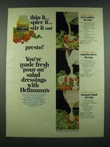1970 Hellmann&#39;s Mayonnaise Ad - Dressing Recipes: Green Goddess + - £14.56 GBP