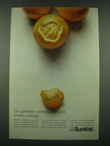 1970 Sunkist Oranges Ad - Our Guarantee is Printed on the Back - $18.49