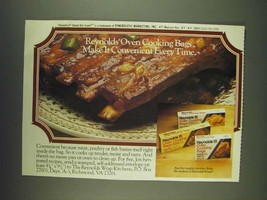1985 Reynolds Wrap Oven Cooking Bags Ad - Reynolds Oven Cooking Bags make it  - £14.73 GBP