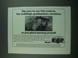1973 Minolta SR-T 101 Camera Ad - Plain Horsing Around - £14.48 GBP