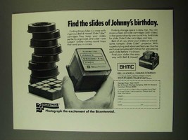 1975 BHMC Bell &amp; Howell / Mamiya Company Slide Cube Ad - $18.49