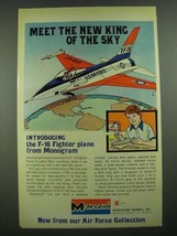1976 Monogram F-16 Fighter Plane Model Ad - New King of the Sky - £14.54 GBP