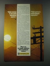1977 Caterpillar Tractor Co. Ad - Solar Energy is Our Most Abundant Source - $18.49