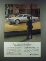 1978 Cadillac Car Ad - Three Things You Should Know Before Buying Any Fine Car - $18.49