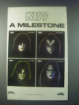 1978 Kiss A Milestone Music Album Ad - Paul Stanley, Gene Simmons, Peter Criss - £14.85 GBP