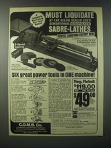 1979 C.O.M.B. McGraw-Edison Sabre-Lathe Ad - Must Liquidate - £14.62 GBP