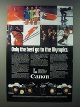 1979 Canon Cameras Ad - AE-1, A-1, F-1 and AV-1 - The Olympics - £14.55 GBP