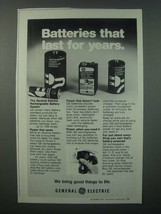1979 General Electric Rechargeable Battery System Ad - Last for Years - £14.55 GBP